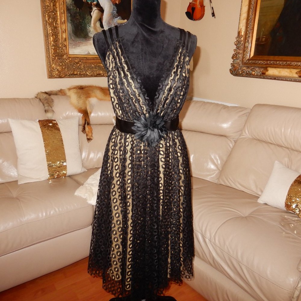 NWOT MARC BOUWER GLAMIT LACE Sexy Cocktail DRESS 6
